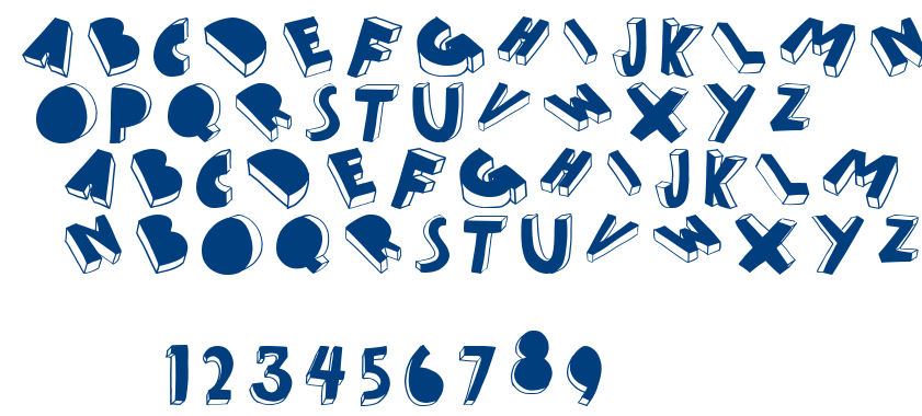Threed font
