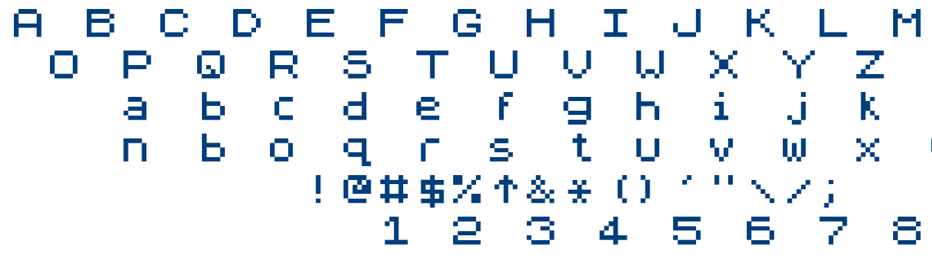 ZX81+Spectrum font