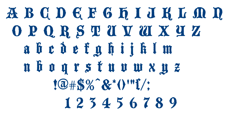 Blackwood Castle font