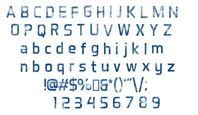 Destroyed Aero font