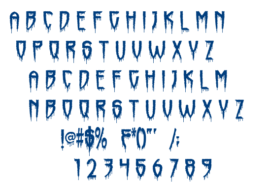 Horrorfind + Horrormaster font