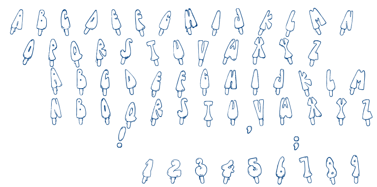 Jenna’s Popsicles font