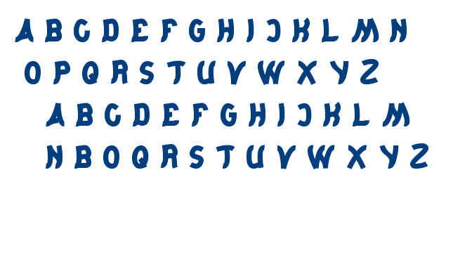 jumping running font