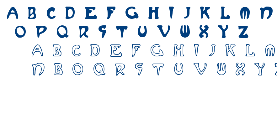 MuchaFrenchCapitals font
