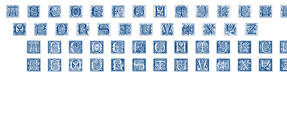 Romantique Initials font