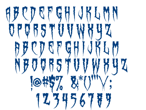 Spiderfingers font