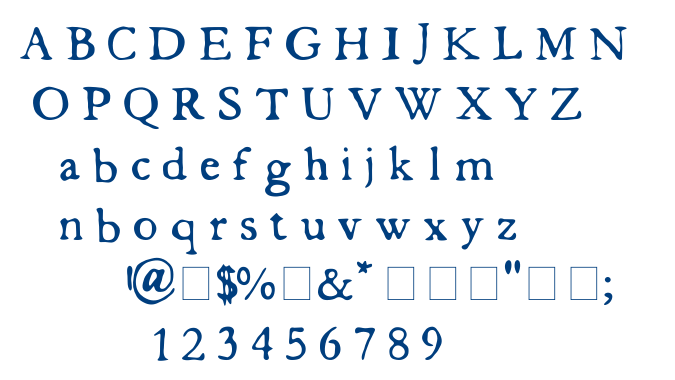 Butterbrotpapier font