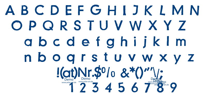 Just another stamp font