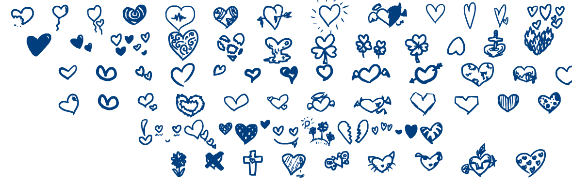 All Hearts font