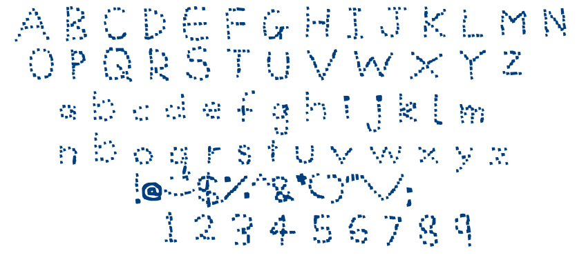 Dots to Write font