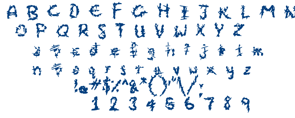 Eroded Strikethrough font