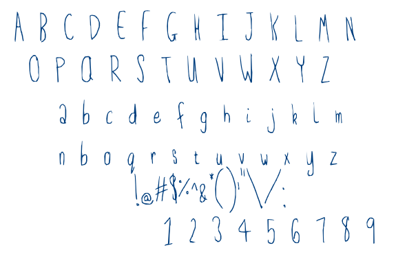 Feeble minded font