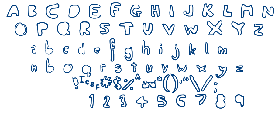 I have no insides… font