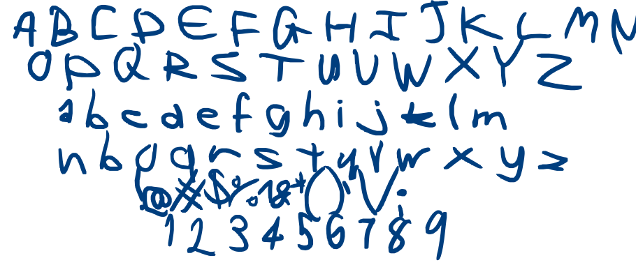 Left handed writing looks weird font