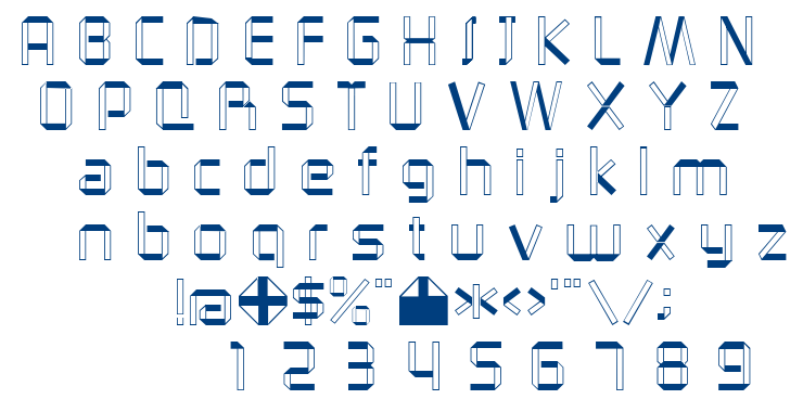 Origami font