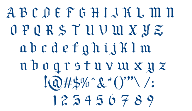 Por Siempre Gótica font