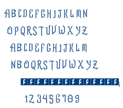 Romance fatal LCD font