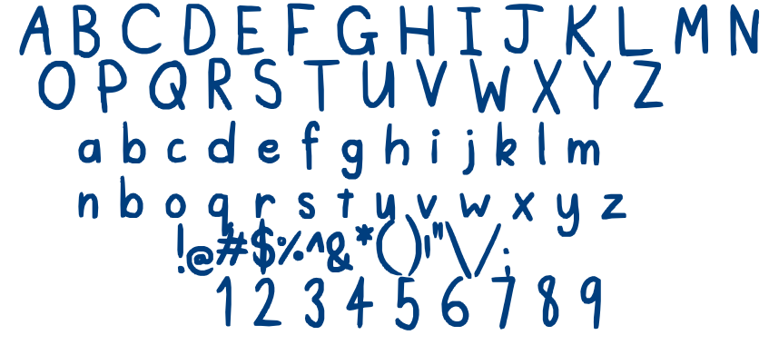 The first in a while font