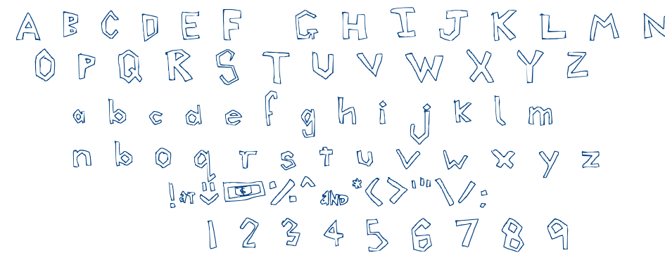 Triangular Blockage font