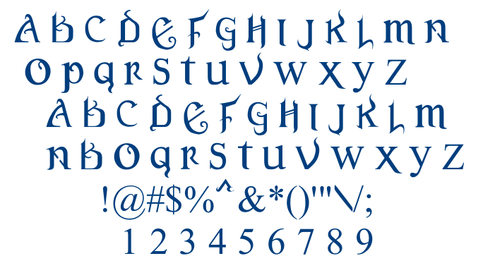 Versal Gothic font