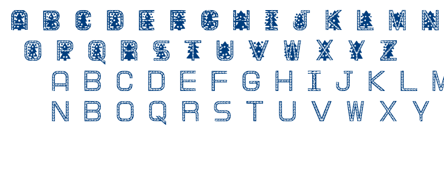 Xmas Tree font