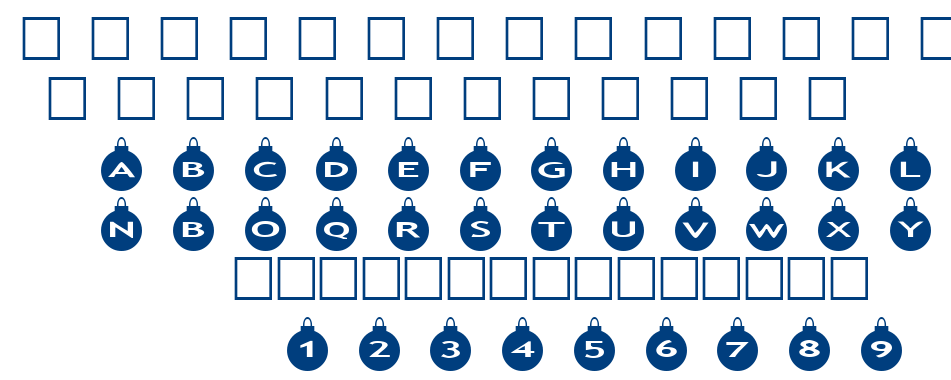 alphashapes xmas balls font