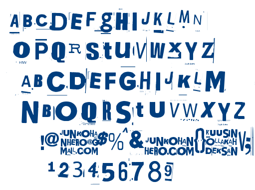 Kuusinollakahdeksan font