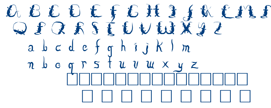 Lizzard font