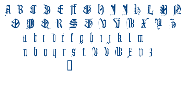 Monumental Gothic font