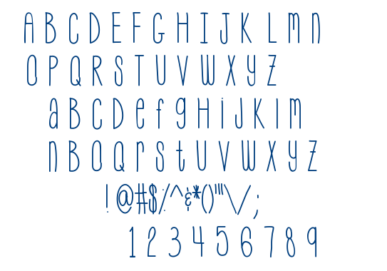 My Skinny Jeans font