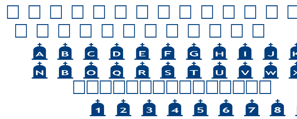 alphashapes gravestones 3 font