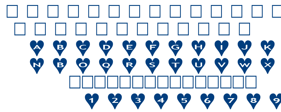 alphashapes hearts font