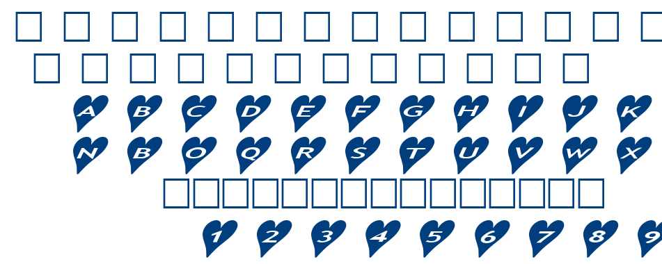 alphashapes hearts 2 font
