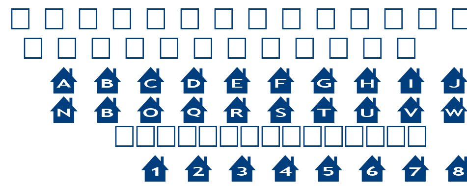 alphashapes houses font