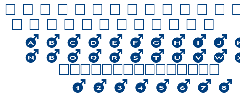 alphashapes male font