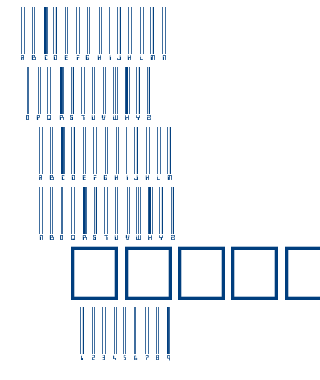 Barcoding font