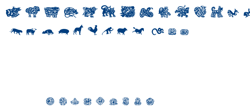CHINESE ZODIAC TFB font