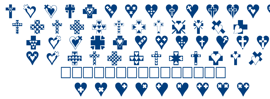 Crosses n Hearts font
