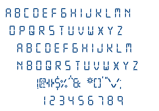 Digital Display tfb font