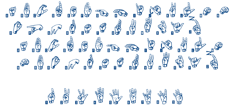 Signs Language TFB font