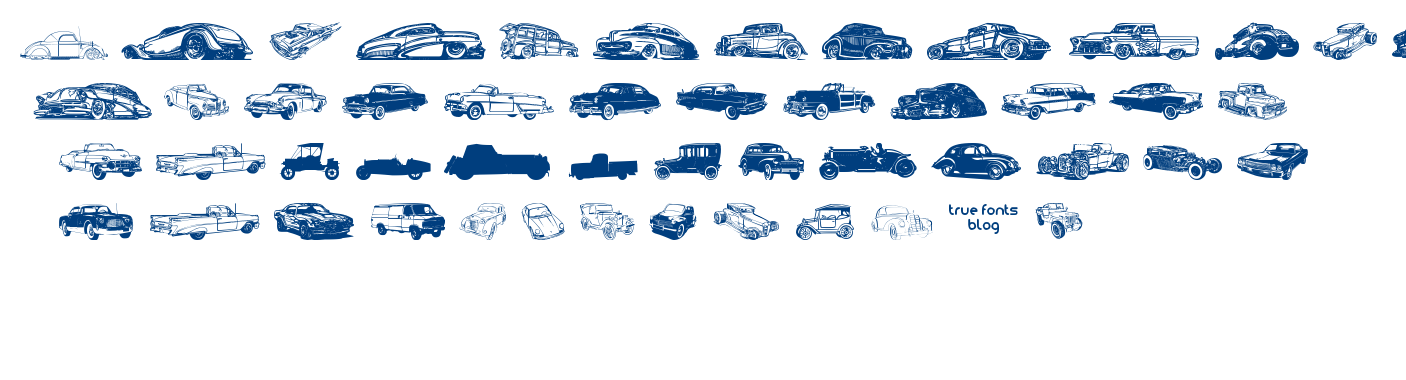 Vintage Auto Cars TFB font