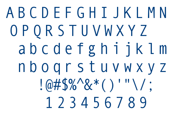 Mono Spatial font