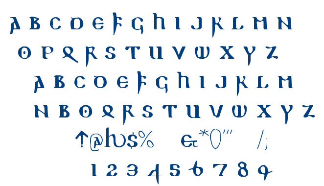 Readable Gothic font