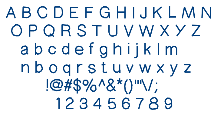 Masking Type font
