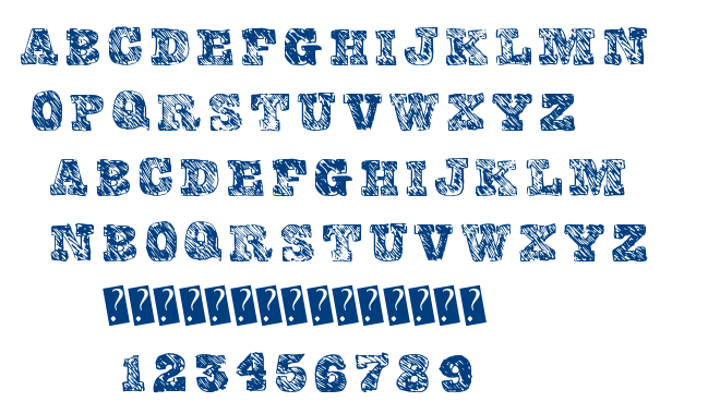 College Scribble font