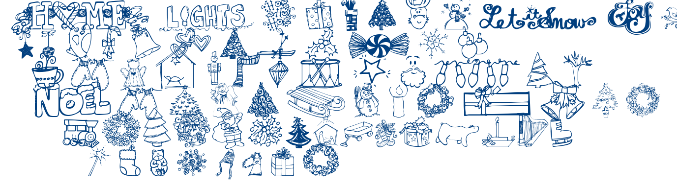 Janda Christmas Doodles font