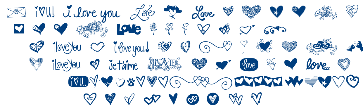 KG Heart Doodles font