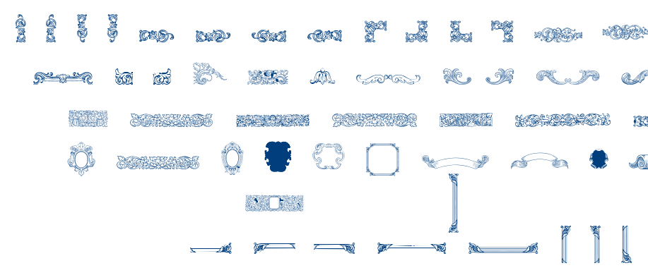 Mortised Ornaments font