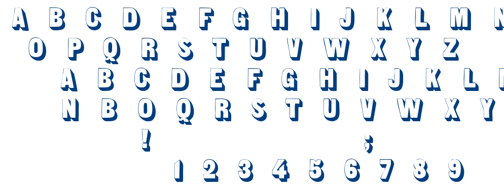 Sans Serif Shaded font