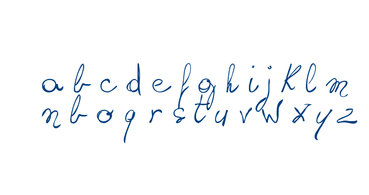 Writing something by hand font